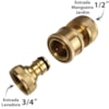 Engate Rápido Jardim Latão 3/4 Conexão Entrada Lavadora de Alta Pressão-8ea3c5da-d709-4a69-bc1b-fbfd4f9f6583