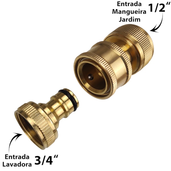 Engate Rápido Jardim Latão 3/4 Conexão Entrada Lavadora de Alta Pressão-bce79d8b-416e-447f-8b90-db234f85c976