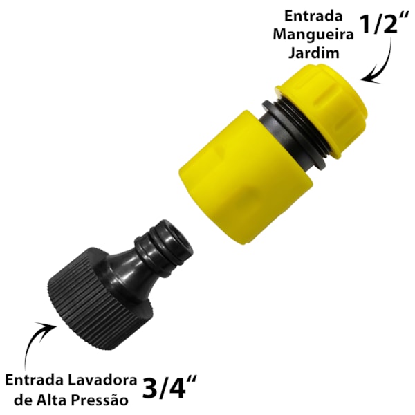 Engate Rápido Jardim Plástico 3/4 Conexão Entrada Lavadora de Alta Pressão-2ee7d92c-e46f-4f32-90e8-afdf595575ce