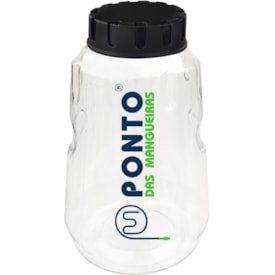 Garrafa Transparente Boca Larga de 1 Litro com Tampa Para Snow Foam Ponto Das Mangueiras