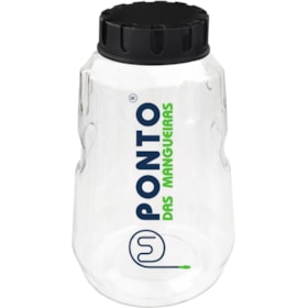 Garrafa Transparente Boca Larga de 1 Litro com Tampa Para Snow Foam Ponto Das Mangueiras