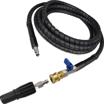 Kit Engate Rápido Bico Regulável e Mangueira Nylon Com Proteção