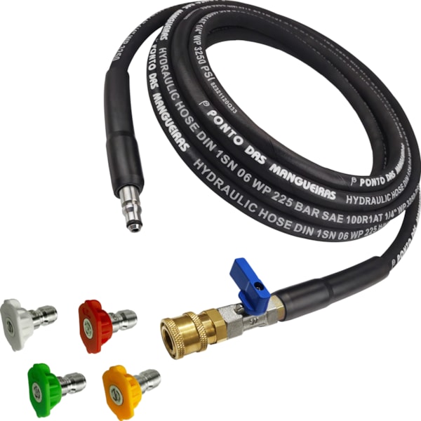 Kit Engate Rápido Bicos Coloridos e Mangueira Aço - Conexão M47-3d888e73-5e43-4e13-bf1c-74902f169309