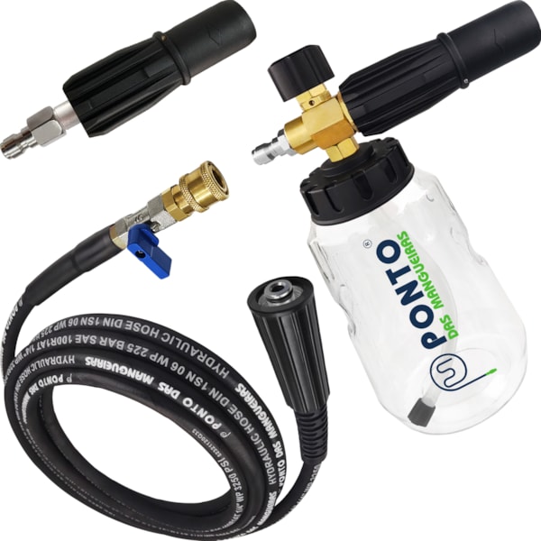 Kit Engate Rápido Snow Foam Latão Bico Regulável e Mangueira Aço-60b17473-7009-4741-a8bd-c18260c0cc73