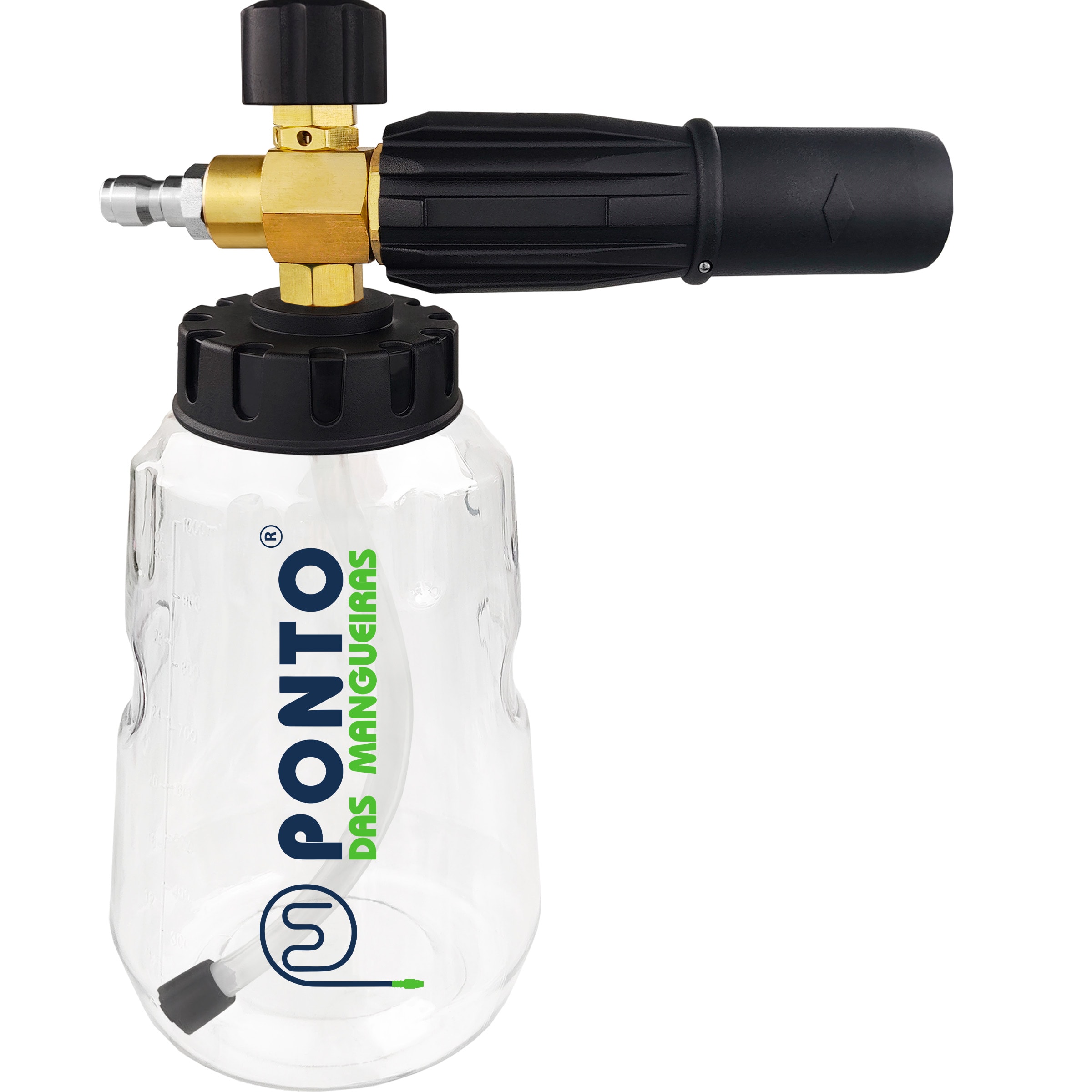 anago Kit Engate Rápido Snow Foam Latão Bico Regulável e Mangueira Aço