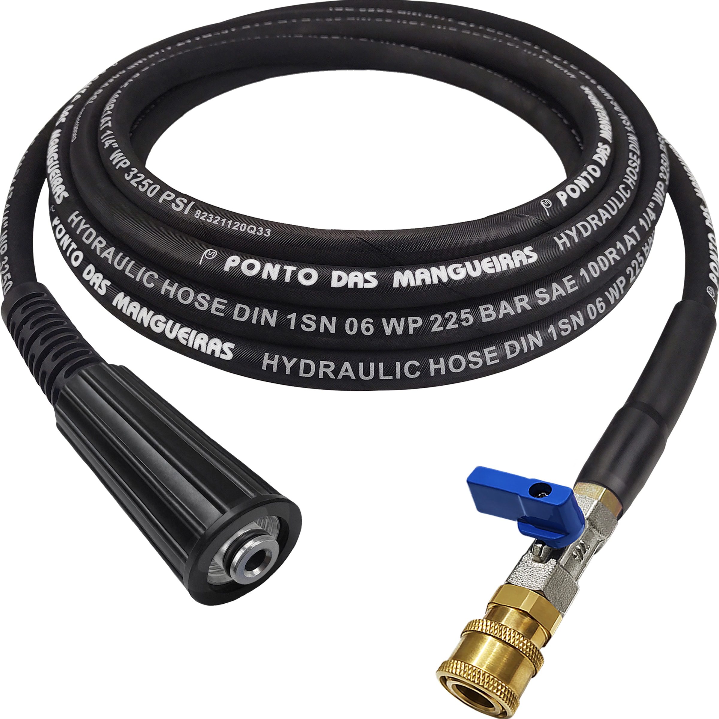 anago Kit Engate Rápido Snow Foam Latão Bico Regulável e Mangueira Aço