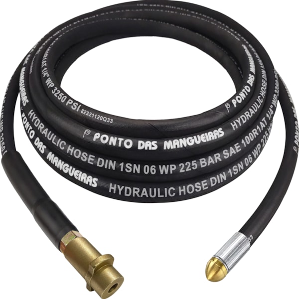 Mangueira Desentupidora Conexão Gatilho Em Trama de Aço Para Lavadora-6550569e-3af3-4787-bf89-16cbcd454b5c