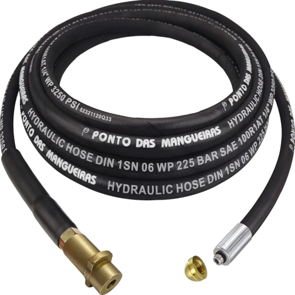 Mangueira Desentupidora Conexão Gatilho Em Trama de Aço Para Lavadora-fde65f19-5865-466a-9d04-5c78608a40be