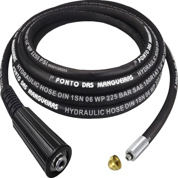 Mangueira Desentupidora Conexão Lavadora Em Trama de Aço-9c8d7503-7776-4c45-a6e8-ee0d9067a57a